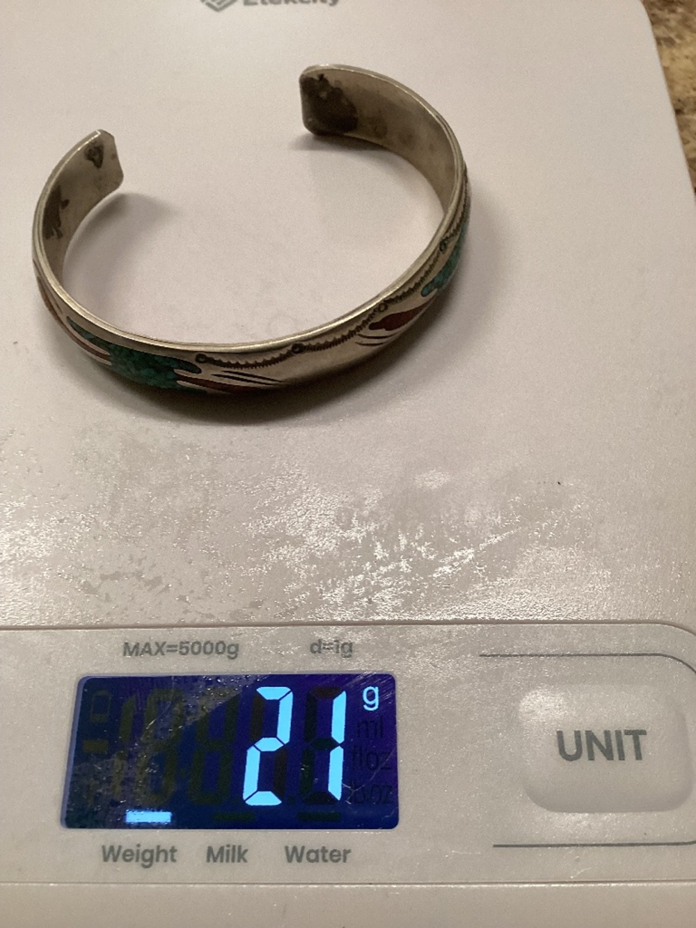 Sterling Silver Native American Bangle Cuff - Picture 4 of 4